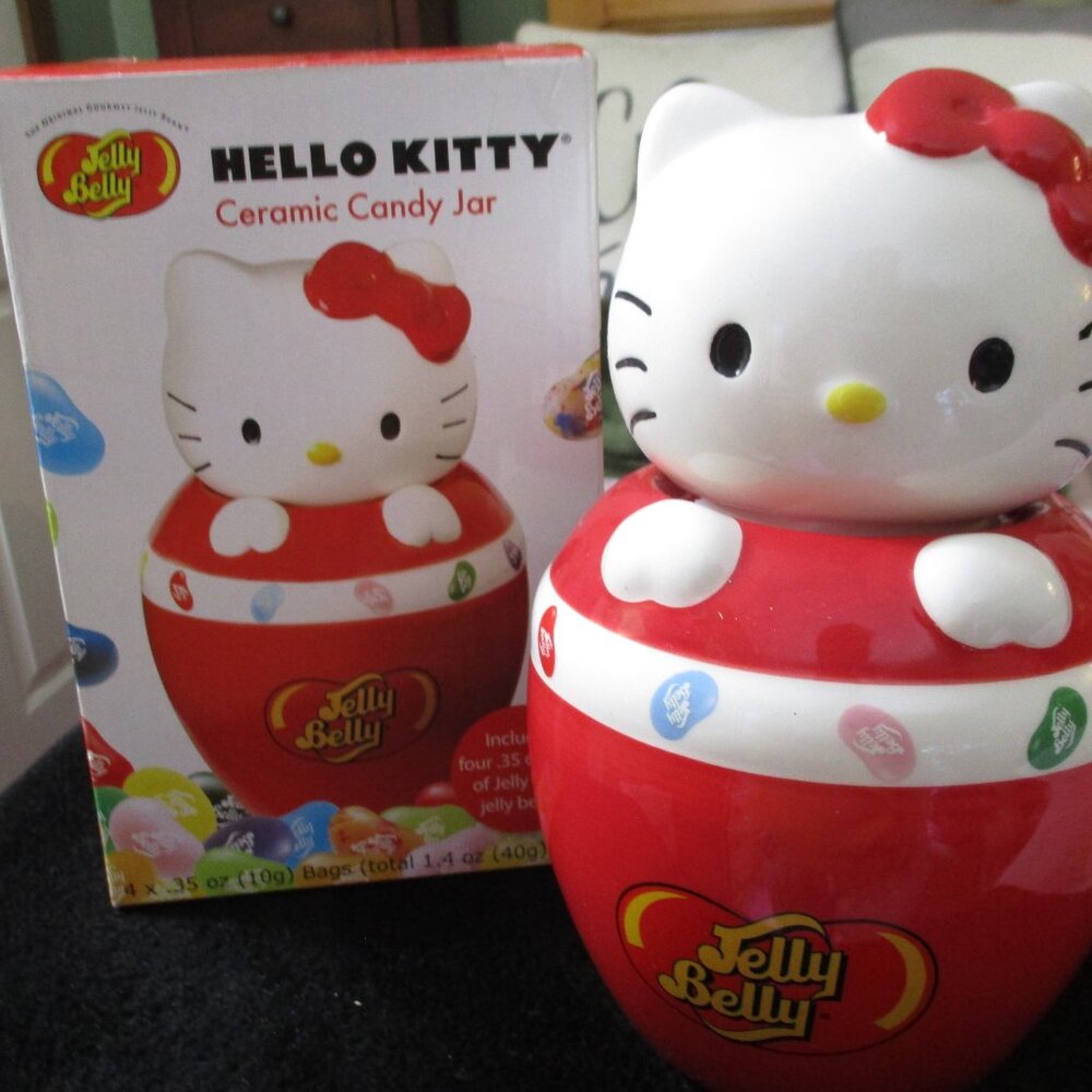 Hello Kitty Jelly Belly Ceramic Candy Jar